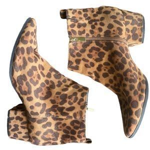 Leopard Print Ankle Booties